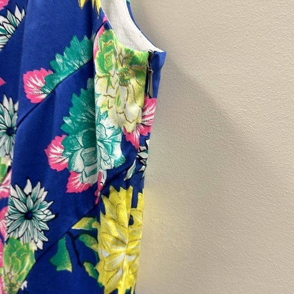 BGL Floral Print One Shoulder Cotton Dress Pleats Sz 10 (EU 42) Party Wedding - Picture 6 of 12